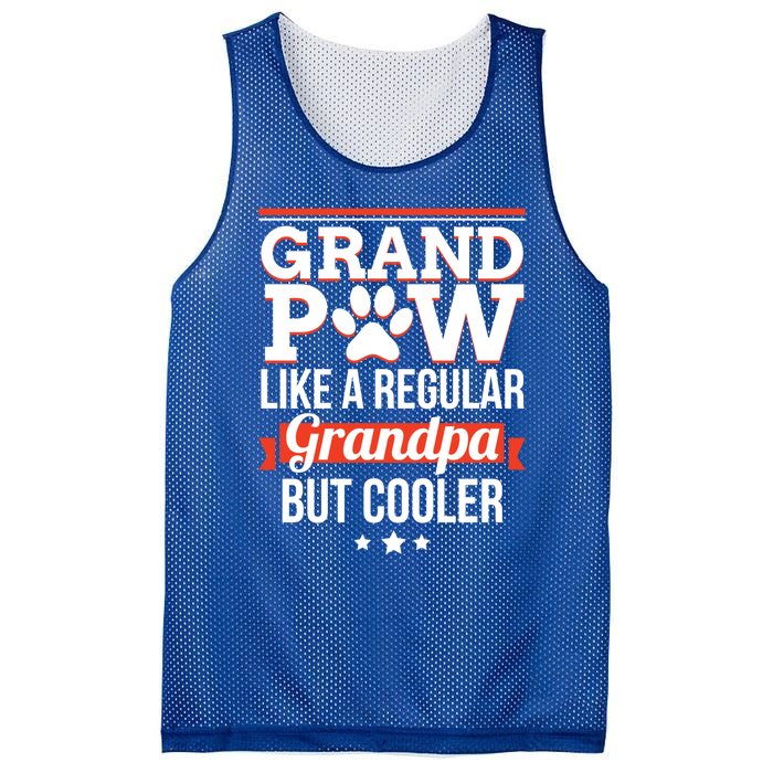 Grand Paw Like A Regular Grandpa But Cooler Funny Dog Dad Gift Mesh Reversible Basketball Jersey Tank