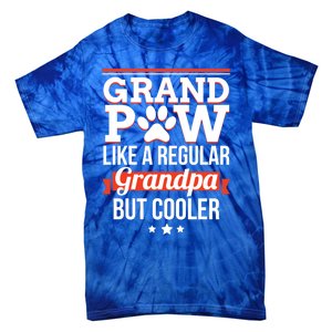 Grand Paw Like A Regular Grandpa But Cooler Funny Dog Dad Gift Tie-Dye T-Shirt