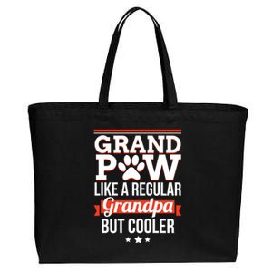 Grand Paw Like A Regular Grandpa But Cooler Funny Dog Dad Gift Cotton Canvas Jumbo Tote