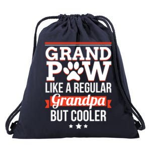 Grand Paw Like A Regular Grandpa But Cooler Funny Dog Dad Gift Drawstring Bag