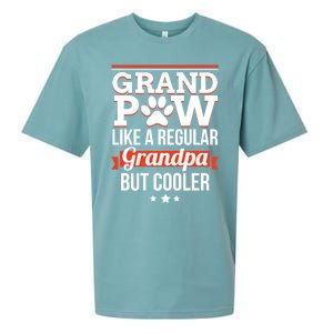 Grand Paw Like A Regular Grandpa But Cooler Funny Dog Dad Gift Sueded Cloud Jersey T-Shirt