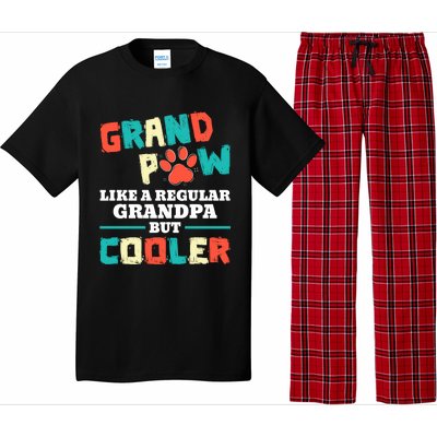 Grand Paw Like A Regular Grandpa But Cooler Funny Dog Lovers Gift Pajama Set