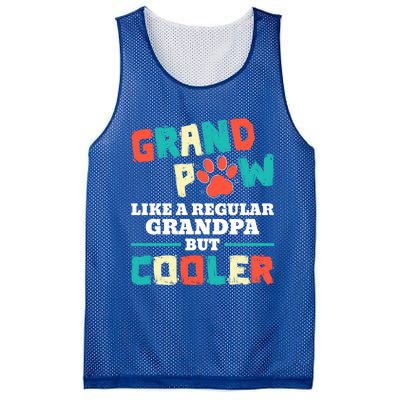 Grand Paw Like A Regular Grandpa But Cooler Funny Dog Lovers Gift Mesh Reversible Basketball Jersey Tank