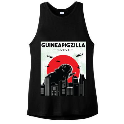 Guinea Pig Lover Tee Guineapigzilla Funny Guinea Pig Ladies PosiCharge Tri-Blend Wicking Tank