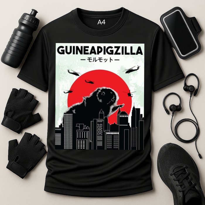 Guinea Pig Lover Tee Guineapigzilla Funny Guinea Pig Performance Shirt
