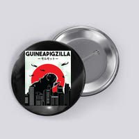 Guinea Pig Lover Tee Guineapigzilla Funny Guinea Pig Button