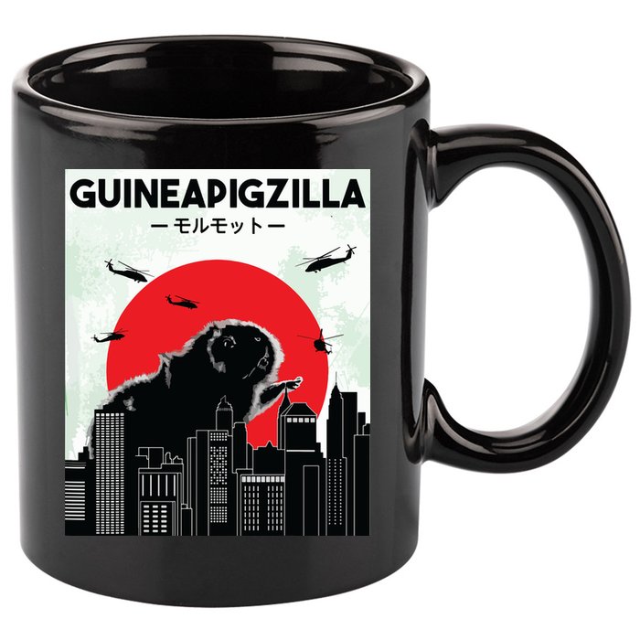 Guinea Pig Lover Tee Guineapigzilla Funny Guinea Pig 11oz C Handle Ceramic Mug
