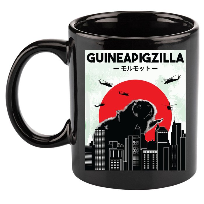 Guinea Pig Lover Tee Guineapigzilla Funny Guinea Pig 11oz C Handle Ceramic Mug