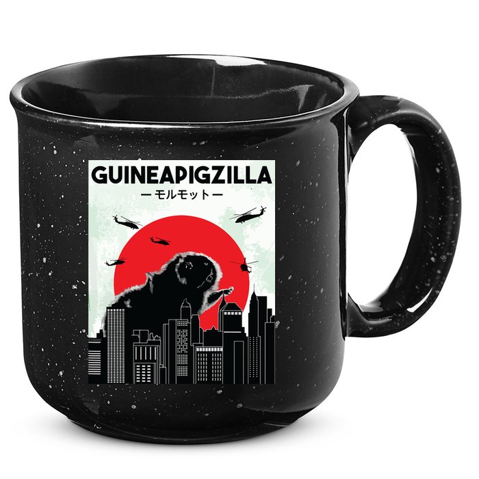 Guinea Pig Lover Tee Guineapigzilla Funny Guinea Pig 15oz Campfire Ceramic Mug