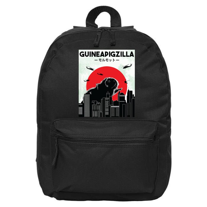 Guinea Pig Lover Tee Guineapigzilla Funny Guinea Pig 16 in Basic Backpack