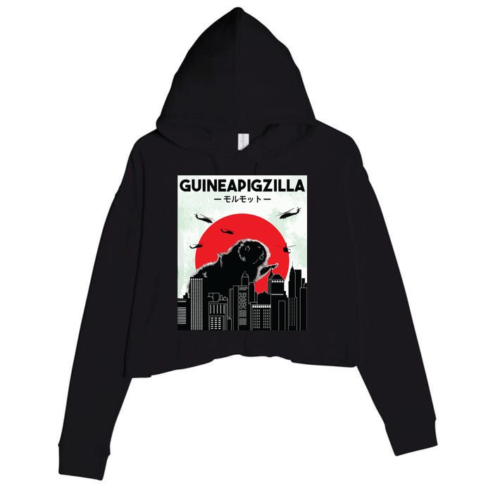 Guinea Pig Lover Tee Guineapigzilla Funny Guinea Pig Crop Fleece Hoodie