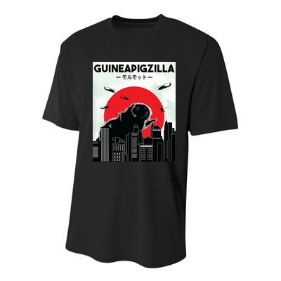 Guinea Pig Lover Tee Guineapigzilla Funny Guinea Pig Youth Performance Sprint T-Shirt