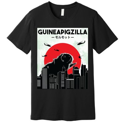 Guinea Pig Lover Tee Guineapigzilla Funny Guinea Pig Premium T-Shirt