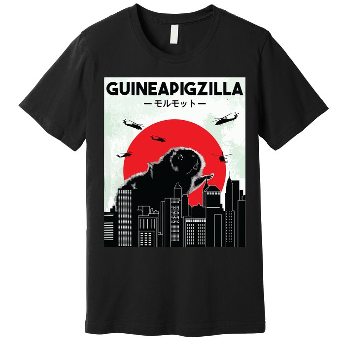 Guinea Pig Lover Tee Guineapigzilla Funny Guinea Pig Premium T-Shirt