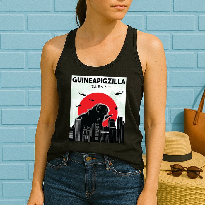 Guinea Pig Lover Tee Guineapigzilla Funny Guinea Pig Womens Tank Top