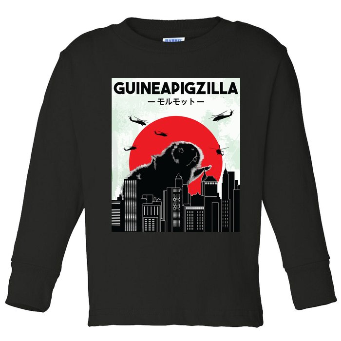 Guinea Pig Lover Tee Guineapigzilla Funny Guinea Pig Toddler Long Sleeve Shirt
