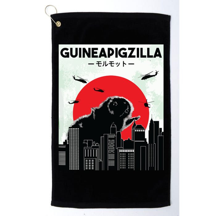 Guinea Pig Lover Tee Guineapigzilla Funny Guinea Pig Golf Towel