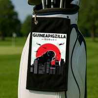 Guinea Pig Lover Tee Guineapigzilla Funny Guinea Pig Golf Towel