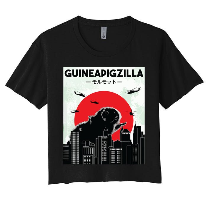 Guinea Pig Lover Tee Guineapigzilla Funny Guinea Pig Crop Top
