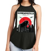 Guinea Pig Lover Tee Guineapigzilla Funny Guinea Pig Women's Perfect Tri Rocker Tank