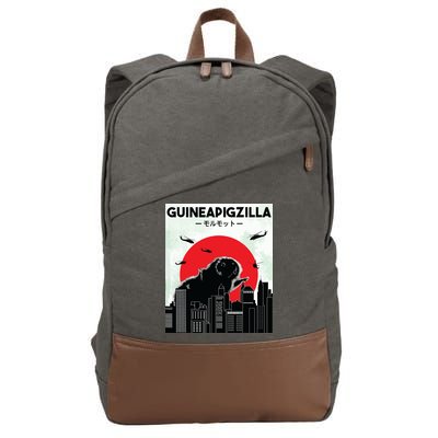 Guinea Pig Lover Tee Guineapigzilla Funny Guinea Pig Cotton Canvas Backpack