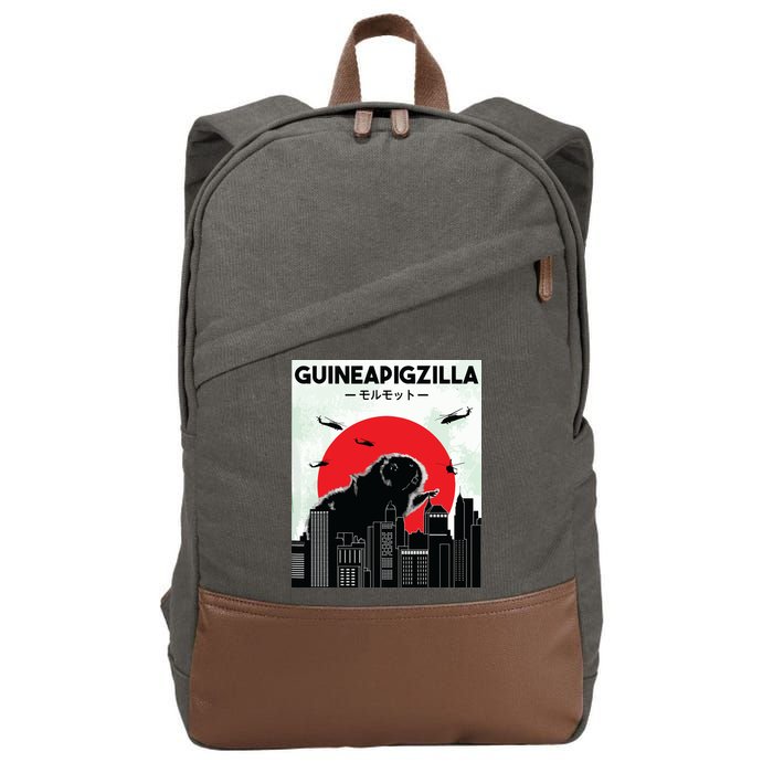 Guinea Pig Lover Tee Guineapigzilla Funny Guinea Pig Cotton Canvas Backpack