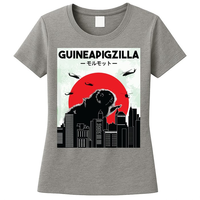 Guinea Pig Lover Tee Guineapigzilla Funny Guinea Pig Womens T-Shirt