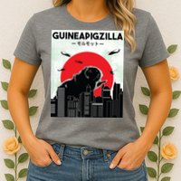 Guinea Pig Lover Tee Guineapigzilla Funny Guinea Pig Womens T-Shirt