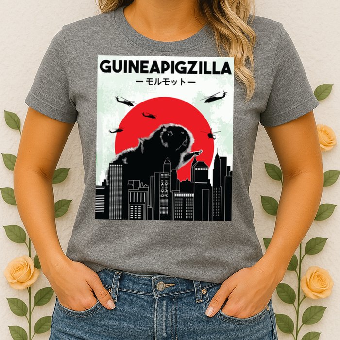 Guinea Pig Lover Tee Guineapigzilla Funny Guinea Pig Womens T-Shirt