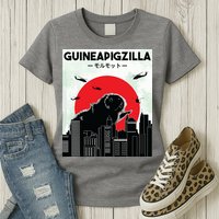 Guinea Pig Lover Tee Guineapigzilla Funny Guinea Pig Womens T-Shirt