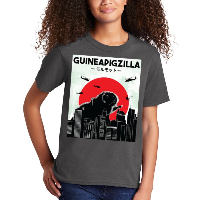 Guinea Pig Lover Tee Guineapigzilla Funny Guinea Pig Kids T-Shirt