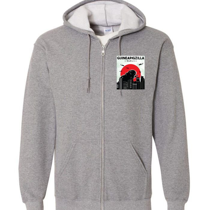 Guinea Pig Lover Tee Guineapigzilla Funny Guinea Pig Full Zip Hoodie