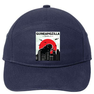 Guinea Pig Lover Tee Guineapigzilla Funny Guinea Pig 7-Panel Snapback Hat