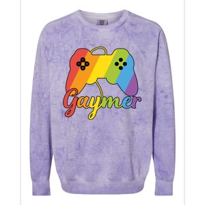 Gaymer Pride Lgbtq Video Game Controller Gamer Gift Colorblast Crewneck Sweatshirt