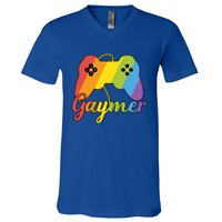 Gaymer Pride Lgbtq Video Game Controller Gamer Gift V-Neck T-Shirt