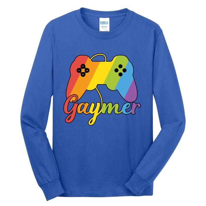 Gaymer Pride Lgbtq Video Game Controller Gamer Gift Tall Long Sleeve T-Shirt