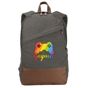 Gaymer Pride Lgbtq Video Game Controller Gamer Gift Cotton Canvas Backpack