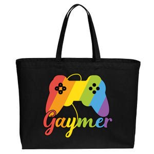 Gaymer Pride Lgbtq Video Game Controller Gamer Gift Cotton Canvas Jumbo Tote