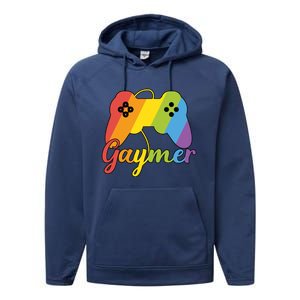 Gaymer Pride Lgbtq Video Game Controller Gamer Gift Performance Fleece Hoodie