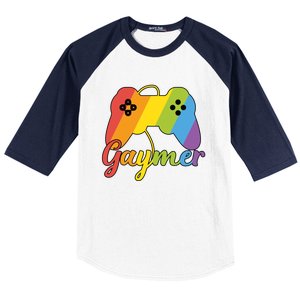 Gaymer Pride Lgbtq Video Game Controller Gamer Gift Baseball Sleeve Shirt