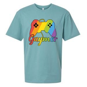 Gaymer Pride Lgbtq Video Game Controller Gamer Gift Sueded Cloud Jersey T-Shirt