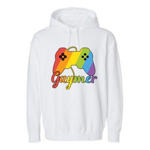 Gaymer Pride Lgbtq Video Game Controller Gamer Gift Garment-Dyed Fleece Hoodie