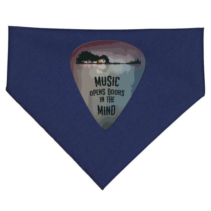 Guitar Pick Lake Reflections Music Guitar USA-Made Doggie Bandana