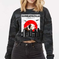 Guinea Pig Lover Pet Guinea Pig Funny Guinea Pig Cropped Pullover Crew