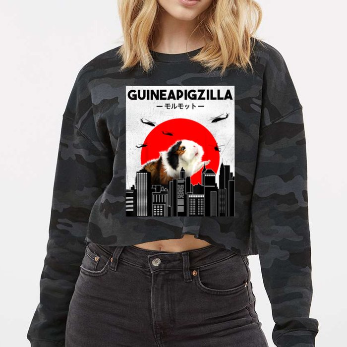 Guinea Pig Lover Pet Guinea Pig Funny Guinea Pig Cropped Pullover Crew