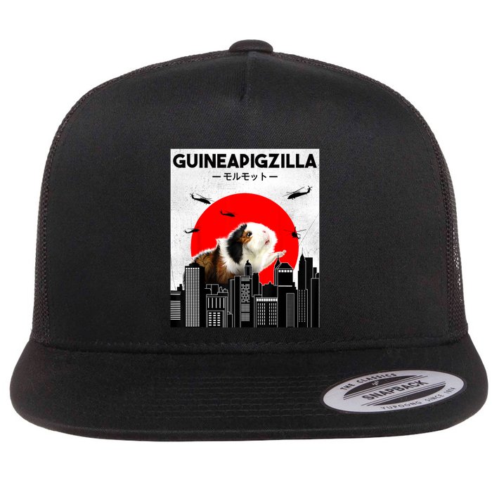 Guinea Pig Lover Pet Guinea Pig Funny Guinea Pig Flat Bill Trucker Hat