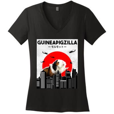 Guinea Pig Lover Pet Guinea Pig Funny Guinea Pig Women's V-Neck T-Shirt