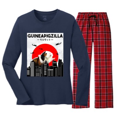 Guinea Pig Lover Pet Guinea Pig Funny Guinea Pig Women's Long Sleeve Flannel Pajama Set 