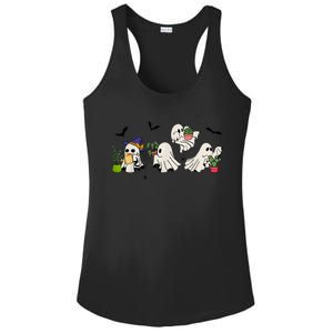 Ghost Plant Lady Halloween Ghostly Gardening Plant Lover Ladies PosiCharge Competitor Racerback Tank