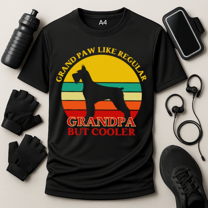 Grand Paw Like A Regular Grandpa But Cooler Funny Gift Father Day Gift Cooling Performance Crew T-Shirt